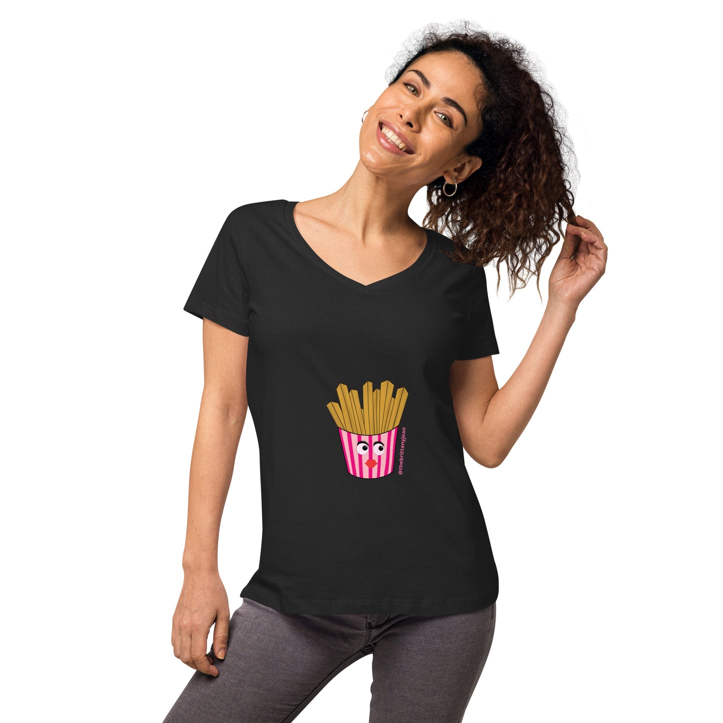 Women’s fitted v-neck t-shirt